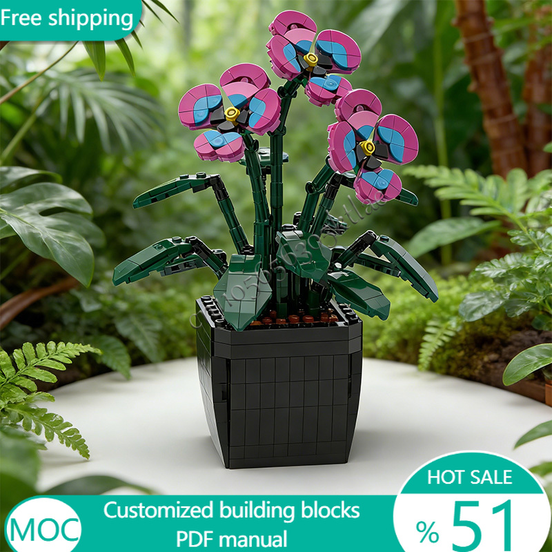 Kids Toys Blocks - 511 PCS Bunga Taman Pansies MOC
