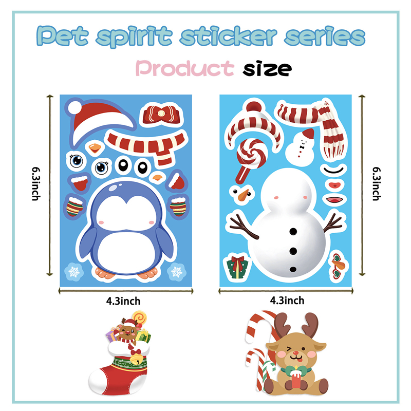 Stiker Puzzle Natal lucu, 8/16 - Kids Toys Xmas 2025 ulasan dan harga